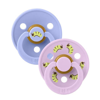 Биберони BIBS Studio COLOUR Caterpillar - Hush/Violet Sky, 2 бр.