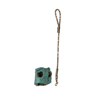 Maileg Pet supply, Harness and leash - Dark mint