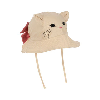 Konges Slojd Детска шапка за слънце VERBENA BOW KITTY, creme brulee