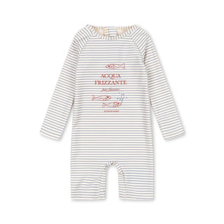 Konges Slojd Детски цял бански с дълъг ръкав ASTER, stripe bluie