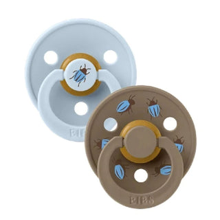 Биберони BIBS Studio COLOUR Beetle - Baby Blue/Dark Oak, 2 бр.