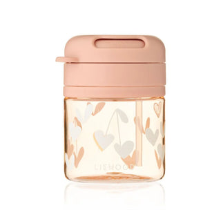 LIEWOOD Чаша със сламка PAVIA Tritan Sweethearts / Pale tuscany, 280 мл.