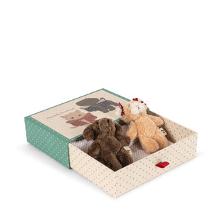 Konges Slojd Мека играчка TINY TEDDY BEST FRIENDS - green stripe