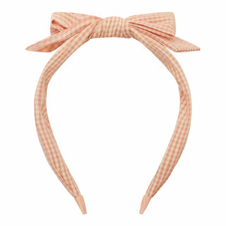 Диадема Peach gingham edie bow