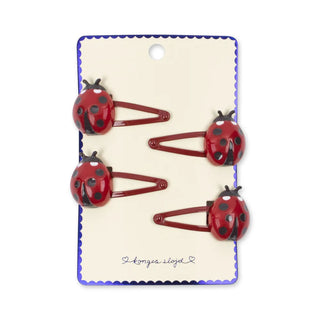 Konges Slojd Комплект от 4 фиби за коса LADYBUG