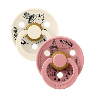 Биберони BIBS x Moomin COLOUR Ivory/Dusty Pink, 2 бр.