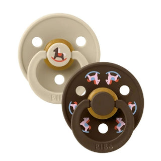 Биберони BIBS COLOUR Holiday Horse Vanilla/Mocha, 2 бр.