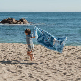 Детска Плажна Кърпа Ocean World Blue 60х120 см