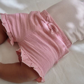 Бебешки Къс Панталон с Къдрички Pink Blush
