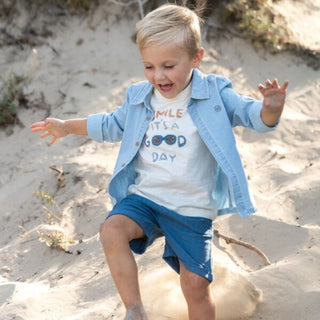 Детска Тениска с Къс Ръкав Creme