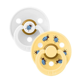 Биберони BIBS Studio COLOUR Beetle - White/Pale Butter, 2 бр.