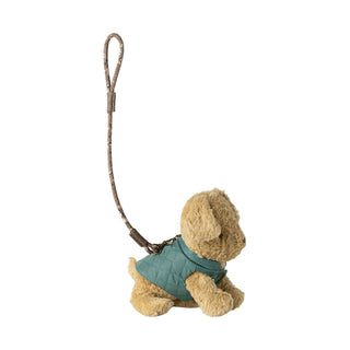 Maileg Pet supply, Harness and leash - Dark mint