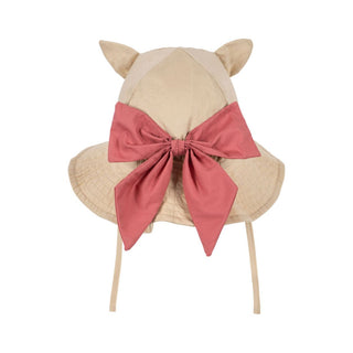 Konges Slojd Детска шапка за слънце VERBENA BOW KITTY, creme brulee