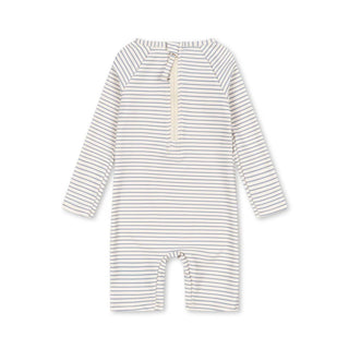 Konges Slojd Детски цял бански с дълъг ръкав ASTER, stripe bluie