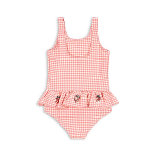 Konges Slojd Детски цял бански ETTA, geranium pink