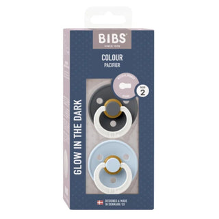 Биберони BIBS Colour Iron GLOW/Baby Blue GLOW, 2 бр.