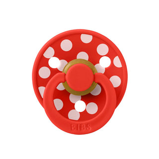 Биберони BIBS COLOUR, Polka Blossom/Candy Apple, 2 бр.