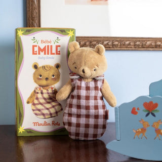 Moulin Roty Малка мека играчка Emile the little bear, The Minouchkas