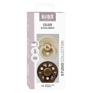 Биберони BIBS COLOUR Holiday Horse Vanilla/Mocha, 2 бр.