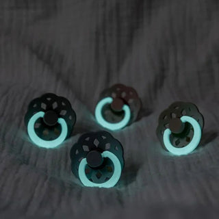 Биберони BIBS Colour Iron GLOW/Baby Blue GLOW, 2 бр.