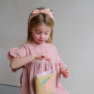 Диадема Peach gingham edie bow
