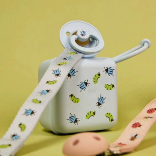 Биберони BIBS Studio COLOUR Beetle - Baby Blue/Dark Oak, 2 бр.