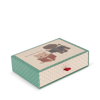 Konges Slojd Мека играчка TINY TEDDY BEST FRIENDS - green stripe