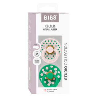 Биберони BIBS COLOUR, Polka Petal/Cactus, 2 бр.