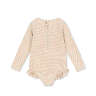 Konges Slojd Детски цял бански с дълъг ръкав JADE, rose stripe