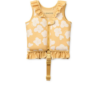 LIEWOOD Жилетка за Плуване с волани DOVE, Flower / Lemon yellow