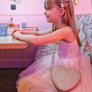 Rockahula Чанта Love Heart Gold Glitter