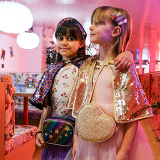 Rockahula Чанта Love Heart Gold Glitter