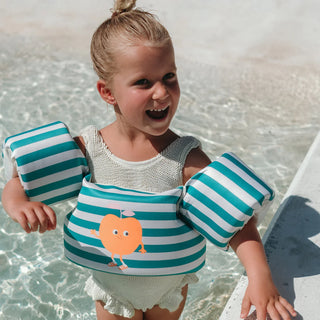 Детска Жилетка за Плуване 3-6 Години SunnyLife Poppy the Peach Green stripe