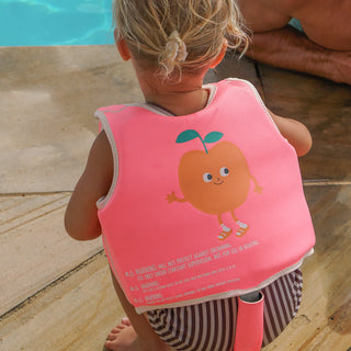 Детска Жилетка за Плуване SunnyLife Poppy the Peach Neon Pink