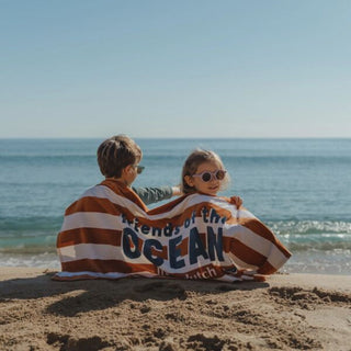 Детска Плажна Кърпа Ocean World Brown Stripe 60х120 см
