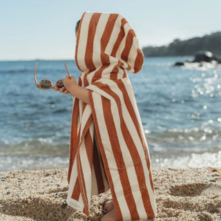 Детско Плажно Пончо Ocean World Brown Stripe