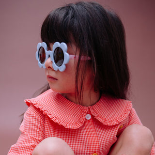Sticky Lemon Детски слънчеви очила Flower - Cloud blue + rosebay pink