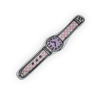 Tomatea Детски текстилен часовник - Checkerboard Pink
