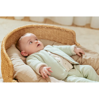 Бебешка Двустранна Жилетка Пике Soft Green
