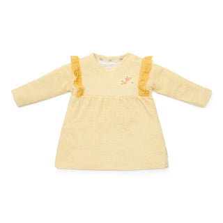 Бебешка Карирана Рокля с Дълъг Ръкав Warm Yellow