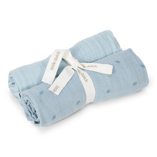 Бебешки Пелени 2 броя 70 х 70 см Pure Denim Blue