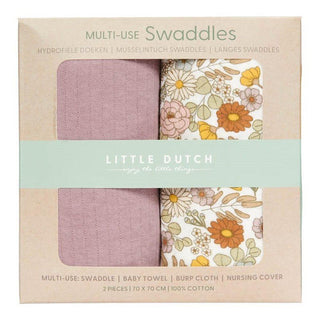 Бебешки Пелени Vintage Little Flowers/Pure Mauve, 2 бр.