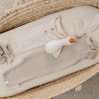 Бебешки Плетен Гащеризон Soft Beige Melee
