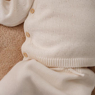 Бебешки Плетен Панталон Off White