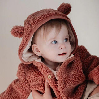 Бебешко Яке Teddy Pink Blush, Newborn Naturals