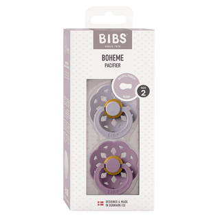 Биберони BIBS Boheme Fossil Grey & Mauve, 2 бр.