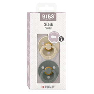 Биберони BIBS COLOUR Vanilla/Pine, 2 бр.