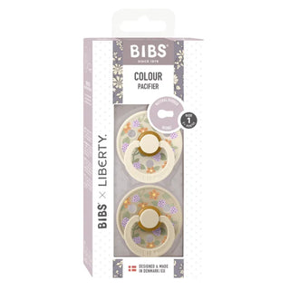 Биберони BIBS Liberty COLOUR Strawberries and Cream Ivory, 2 бр.