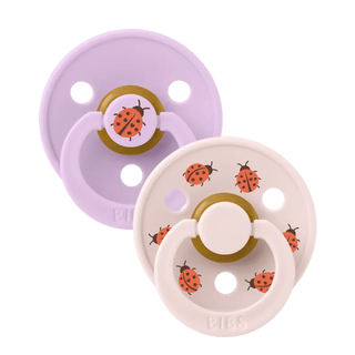 Биберони BIBS Studio COLOUR, Ladybug/Violet Sky, 2 бр.