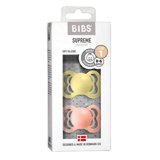 Биберони BIBS Supreme Sunshine & Peach Sunset, 2 бр.